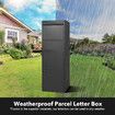 Letterbox Freestanding Parcel Mailbox Weatherproof Postbox Delivery Drop Box