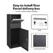 Letterbox Freestanding Parcel Mailbox Weatherproof Postbox Delivery Drop Box