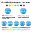 Smart Interactive Cat Toys Colorful LED Self Rotating Ball With Catnip, Bell And Feather USB Rechargeable Cat Ball Toy