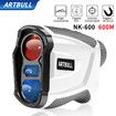 6x Optical Lens Rechargeable 600m magnetic hunting golf rangefinder laser distance measuring telescope with flag-lock vibration tilt