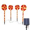 Solar Christmas Candy Cane Lights Solar Lawn Lamp Outdoor LED Christmas Decor Garden Pathway Markers Candy Lights