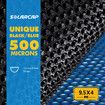 Pool Safety Blanket Cover Swimming Bubble Solar Mat Above Ground Inground 500 Micron 9.5mx4m Blue Black