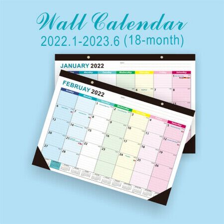 2022 2023 18 Months Creative Wall Calendar Art Decor for Home Office 2022 2023 18 Months Creative Wall Calendar Art Decor for Home Office