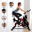 Genki Indoor Cycling Exercise Bike Stationary Spin Bicycle Shock Absorbing Training Red