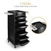 Salon Storage Trolley Tool Cart Hairdressing Furniture Rolling on Wheels 7 Tiers 6 Trays