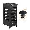 Hairdressing Trolley Storage Rolling Tool Cart Salon Furniture on Wheels 6 Tiers 5 Tray