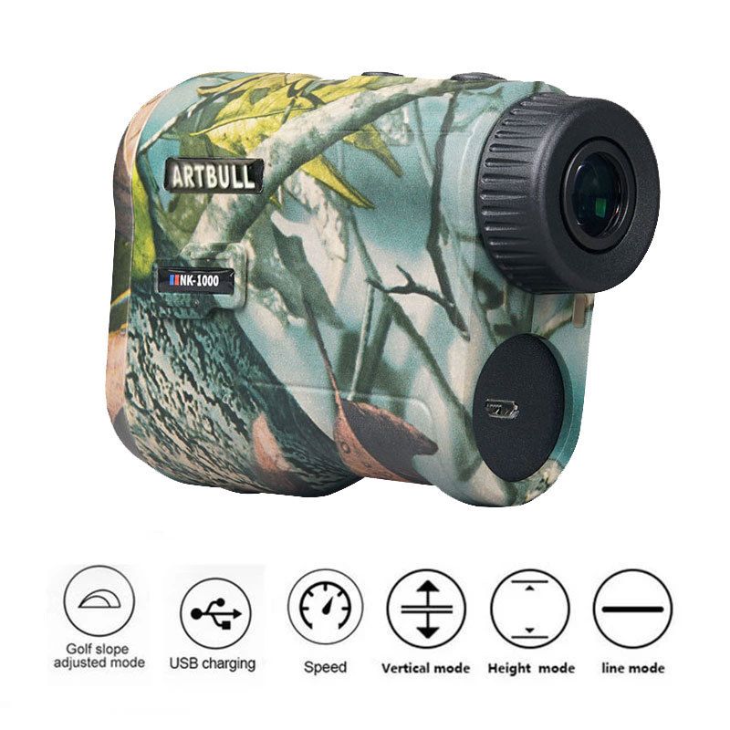 Camouflage Laser Rangefinder for Hunting Telescope Rechargeable 600M Laser Distance meter Golf range finder