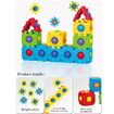 24 PCS Push Pop Bubble Sensory Fidget Toy Set with Simple Dimple 2in1 Puzzle Building Block Pack