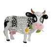 Cow Solar Light,Smart Resin Daisy Cow LED Solar Light 30x20x18cm