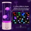 Electric Jellyfish Tank Table Lamp With 17 Color Changing Effect, RC LED Jellyfish Night Light For Home Office Decor Gift