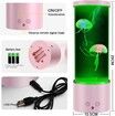 Electric Jellyfish Tank Table Lamp With 17 Color Changing Effect, RC LED Jellyfish Night Light For Home Office Decor Gift