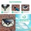 Outdoor Solar Wall Lamp 100 LED Bulb IP65 PIR Motion Sensor Lamp Solar Lighting Garden Decoration Lights