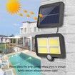 COB 128 LED Solar Powered Motion Sensor Wall Light Outdoor Garden Security Night Wall Split Solar Lamp 1/3 Modes