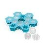 Snowflake SIlicone Ice Cube Tray, Novelty Ice Mold, Large Ice Cube Mold, Makes 12 Ice Cubes, Snow Ice Tray, Blue