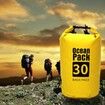 30LWaterproof Dry Bag Back Pack Sack Rafting Canoing Boating Water Resistance Yellow