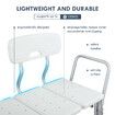 Adjustable Shower Chair Bath Seat Stool Medical Tub Transfer Bench with Armrest Backrest Elderly Disability Mobility Aid