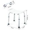 Adjustable Shower Chair Seat Bath Stool Bench with Assist Grab Bar Aid for Elderly Disabled