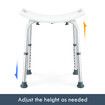 Adjustable Shower Chair Seat Bath Stool Bench with Assist Grab Bar Aid for Elderly Disabled