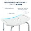 Adjustable Shower Chair Seat Bath Stool Bench with Assist Grab Bar Aid for Elderly Disabled