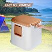 7L Camping Toilet Portable Travel Outdoor Porta Potty Detachable Inner Bucket Paper Holder Phone Storage