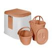 7L Camping Toilet Portable Travel Outdoor Porta Potty Detachable Inner Bucket Paper Holder Phone Storage