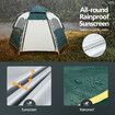 OGL 5 Person Tent Camping Beach Shelter Instant Pop Up Family Sun Shade 270x230x155cm Green White