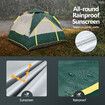 OGL 3 Person Tent Beach Camping Instant Pop Up Shelter Family Sun Shade 215x200x141cm Green White 