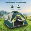 OGL 3 Person Tent Beach Camping Instant Pop Up Shelter Family Sun Shade 215x200x141cm Green White 