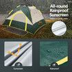 OGL 3 Person Tent Instant Pop Up Beach Camping Shelter Sun Shade Family 215x200x135CM Green White