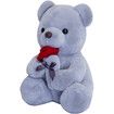 Teddy Bear Plush Toy With Rose, Cute Stuffed Animal Toys Pillow Bear Doll Gift For Kids 23cm
