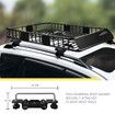Universal Roof Rack Cargo Storage Basket Car Luggage Carrier Holder Powdered Steel 115kg Black
