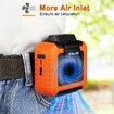 6000mAh Portable Waist Clip Fan | Necklace Fan 2 in 1, USB Belt Fan for Outdoor Camping Hiking Working