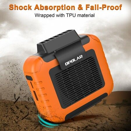 Waist Fan Portable Necklace Clip 6000mAh Rechargeable 6200rpm