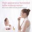 LED Makeup Mirror With Bluetooth Speaker Setting Adjustable Brightness With USB Charging Audio Cable