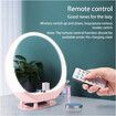 LED Makeup Mirror With Bluetooth Speaker Setting Adjustable Brightness With USB Charging Audio Cable