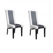 Sarah Black and White Set of 2 Dining chair