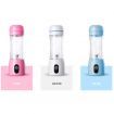 2x 380ml Portable Mini USB Rechargeable Handheld Fruit Mixer Juicer Pink