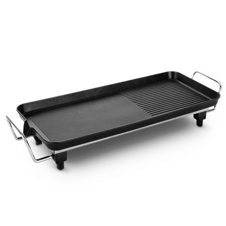 68cm Electric BBQ Grill Teppanyaki Tough Non-stick Surface Hot Plate Kitchen 6-8 Person