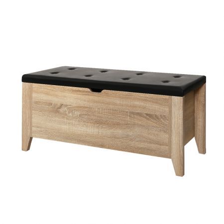 Artiss Storage Ottoman Blanket Box Leather Bench Foot Stool Chest Toy Oak Couch Artiss Storage Ottoman Blanket Box Leather Bench Foot Stool Chest Toy Oak Couch