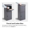 Freestanding Letterbox Weatherproof Postbox Delivery Mailbox Drop Box