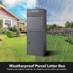 Freestanding Letterbox Weatherproof Postbox Delivery Mailbox Drop Box