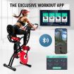 Genki Folding Exercise Spin X-Bike Magnetic Indoor Cycling Upright Recumbent Bicycle 100 Levels LCD App Bluetooth