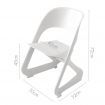 ArtissIn Set of 4 Dining Chairs Office Cafe Lounge Seat Stackable Plastic Leisure Chairs White