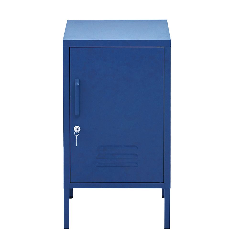 Artiss Bedside Table Metal Cabinet - Blue