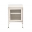 ArtissIn Mini Mesh Door Storage Cabinet Organizer Bedside Table White