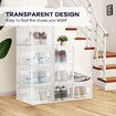12PCS Shoe Storage Box Sneaker Display Case Clear Plastic Boxes Extra Large Stackable Organiser