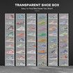 12PCS Shoe Box Sneaker Storage Display Case Clear Plastic Boxes Organiser Stackable Extra Large