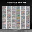 24PCS Shoe Storage Box Sneaker Display Case Clear Plastic Boxes Extra Large Stackable Organiser x2