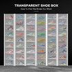 36PCS Shoe Storage Box Sneaker Display Case Clear Plastic Boxes Extra Large Stackable Organiser x3