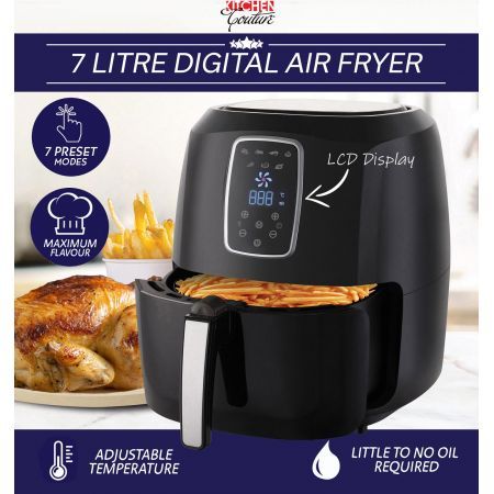 Kitchen Couture 7L Digital Air Fryer (Black) Kitchen Couture 7L Digital Air Fryer (Black)